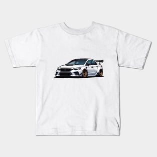 Subaru STI Car Art - Impreza WRX Widebody Modified Lowered JDM Car Kids T-Shirt